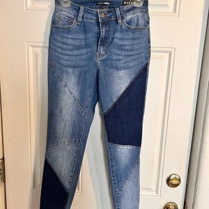 Fashion Nova Women's Denim Patchwork Skinny Jeans